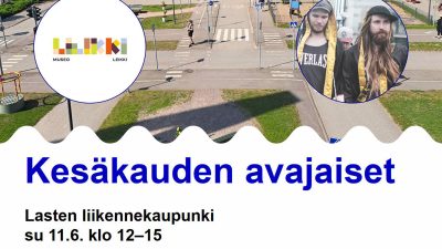 kesäkauden avajaiset kuvassa näkyy katujen ja suojatien kuvaa.