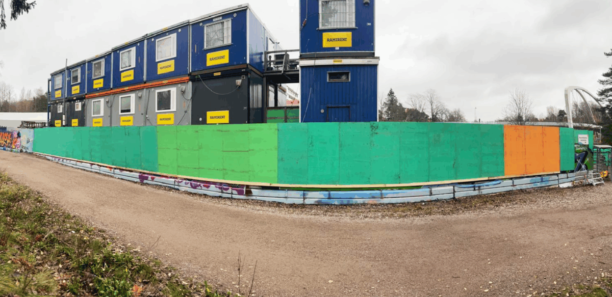 Laakson työmaan luvallinen graffitiaita