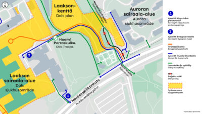 Karttakuva Synapsian pihatöistä kesällä 2026.