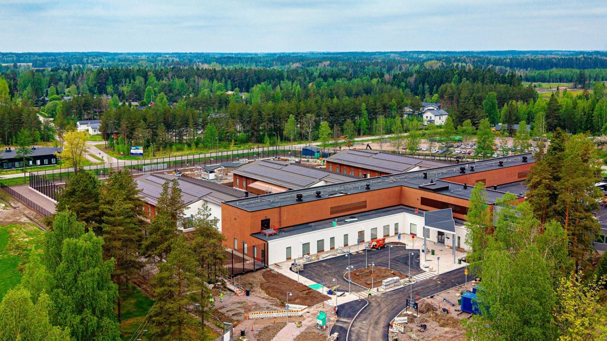 Aerial view of the Ohkola construction site in May 2026. Photo: Aki Rask.
